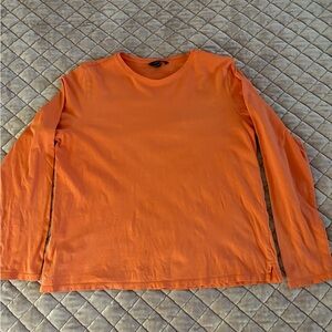 Men’s Lands End Orange Long Sleeve Shirt